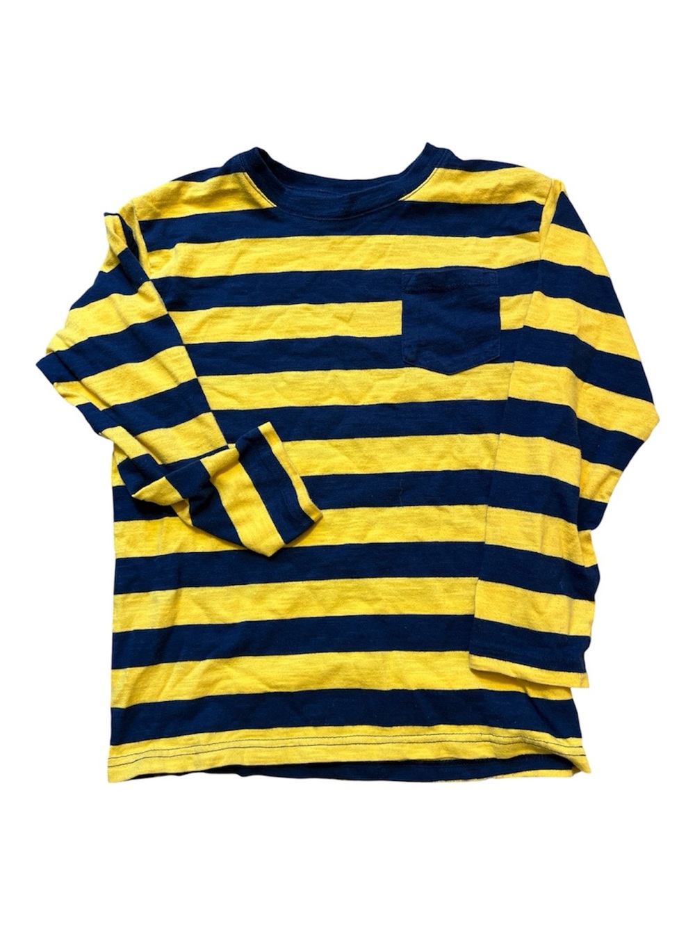 365 Kids from Garanimals Boys Size 8 Striped Long Sleeve Pocket T-Shirt